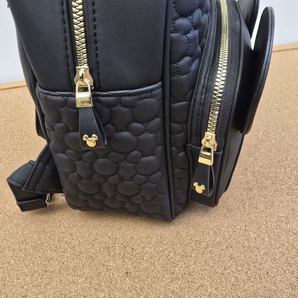 Disney Primark Winking Mickey Mouse Black Embossed Backpack Bag New (B9) - Picture 11 of 11